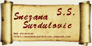 Snežana Surdulović vizit kartica